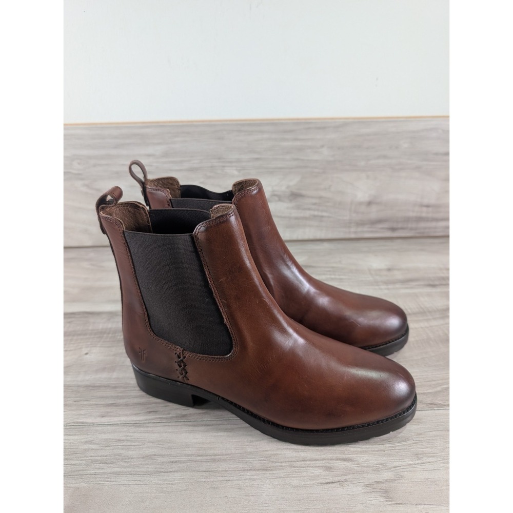 Frye Women's Melissa Double Sole Chelsea Boots Brown Size 9 B - Picture 4 of 15